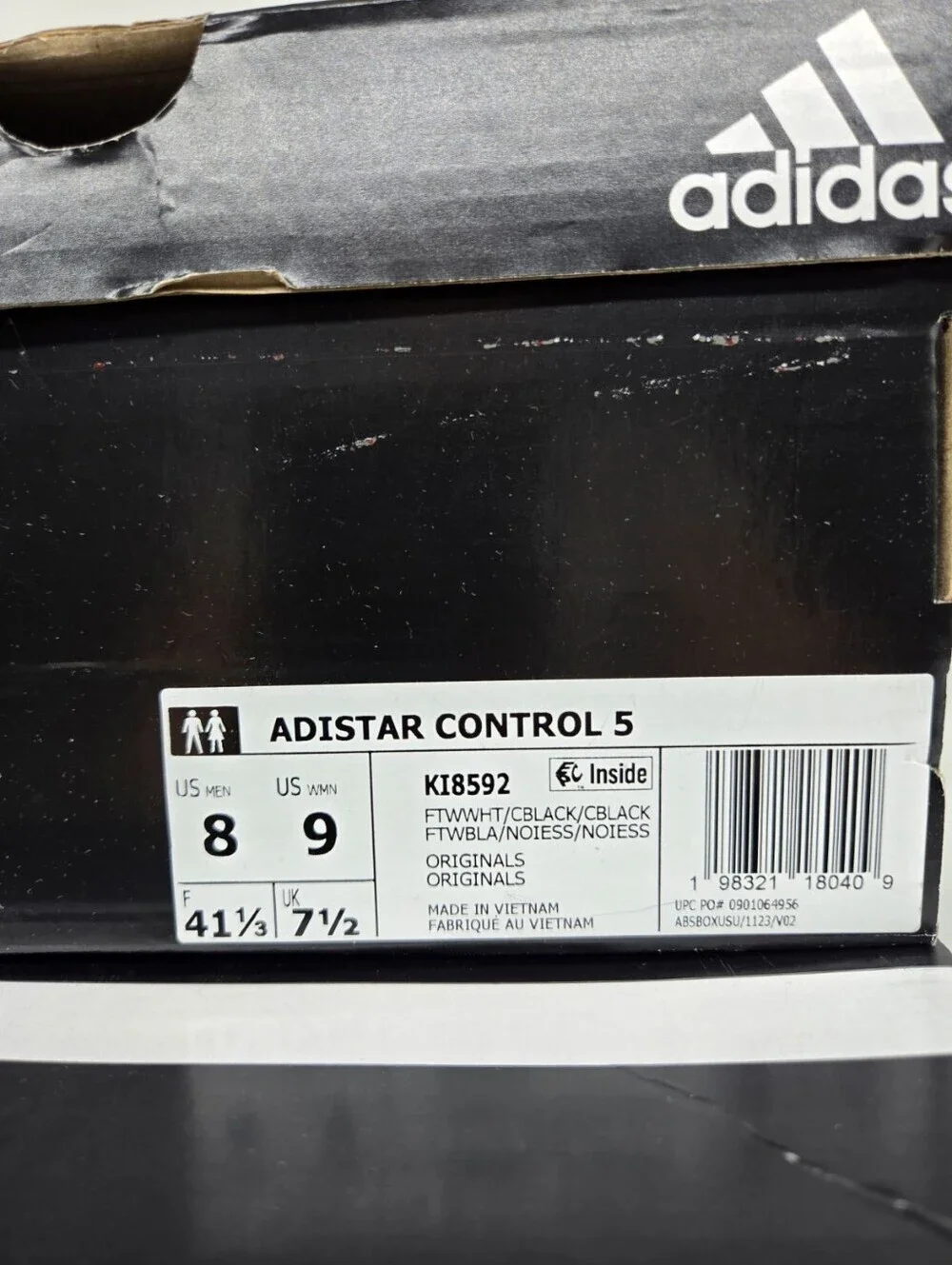 adidas Men's Adistar Control 5 KI8592 Core Black Purple Orange Shoes Size 8